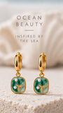 Whale Tail Ocean Drop Earrings