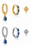 Ocean Blue Ear Stack – Set of 6 Earrings