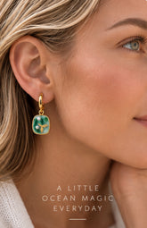 Whale Tail Ocean Drop Earrings