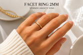 Faceted Spinner Anxiety Ring | Gold & Silver