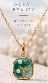 Whale Tail Ocean Necklace