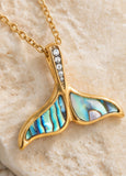 Pāua Shell Whale Tail Necklace