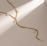 Pearl Drop Y Necklace