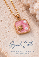 Pink Turtle Ocean Necklace