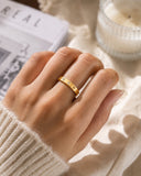 Roman Numeral Zircon Ring