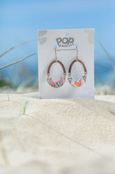 Acyrlic Arch ARC Watercolor Leather Earrings