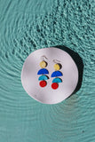 Blue Cascade Quartet Statement Earrings
