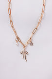 Bow & Pearl Charm Necklace