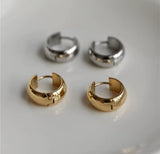 Chunky Huggie Earrings – Gold & Silver