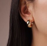 Chunky Huggie Earrings – Gold & Silver