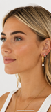 Crystal Trio Earring Set – Gold