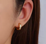 Everyday Glow Huggies Earrings – Gold & Silver