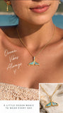 Pāua Shell Whale Tail Necklace
