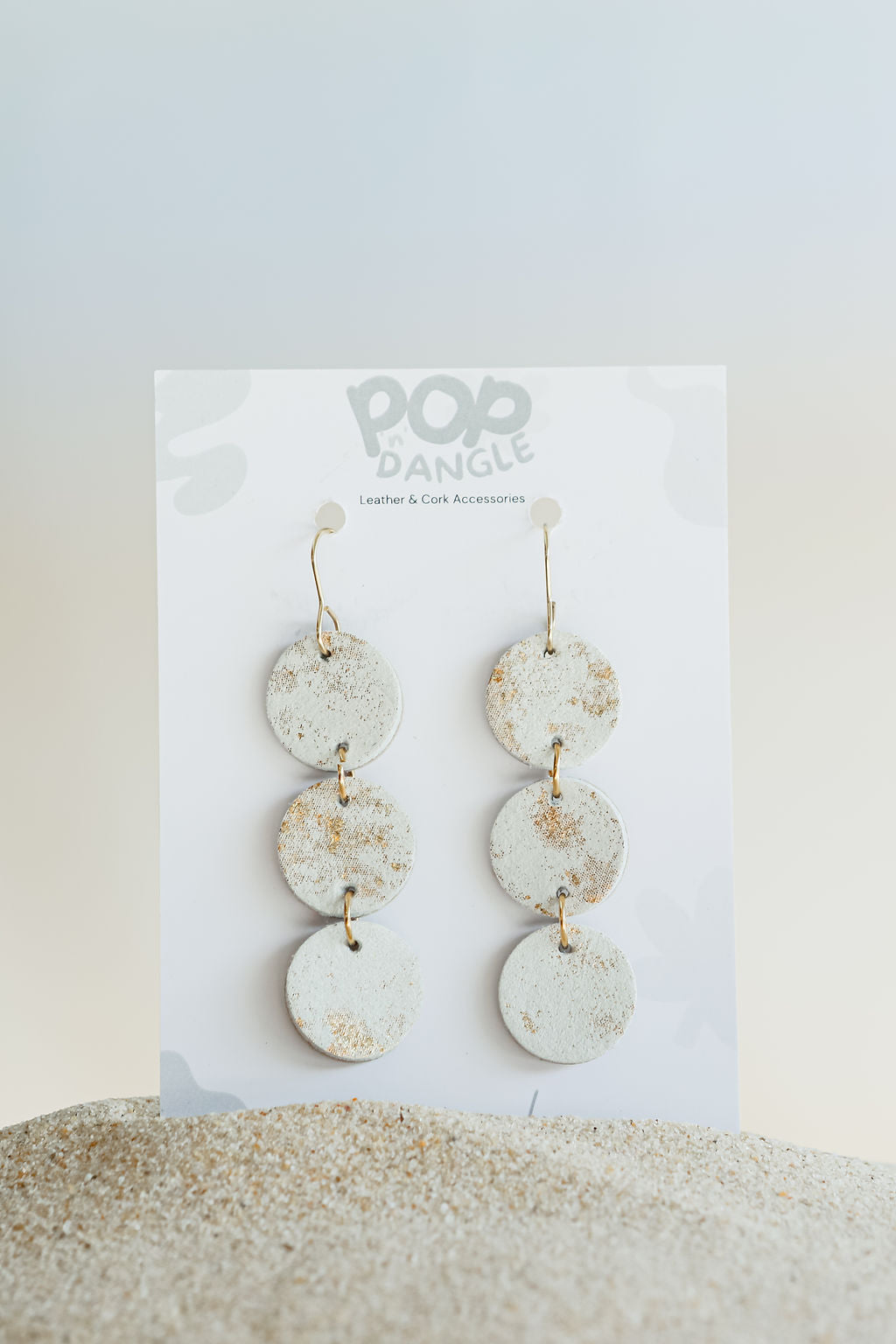 Gold Marble Infinity Drop earrings
