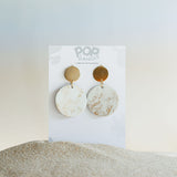 Gold Marble Orbit Drop Earrings 30m