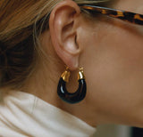 Ocean Luxe Resin Hoop Earrings