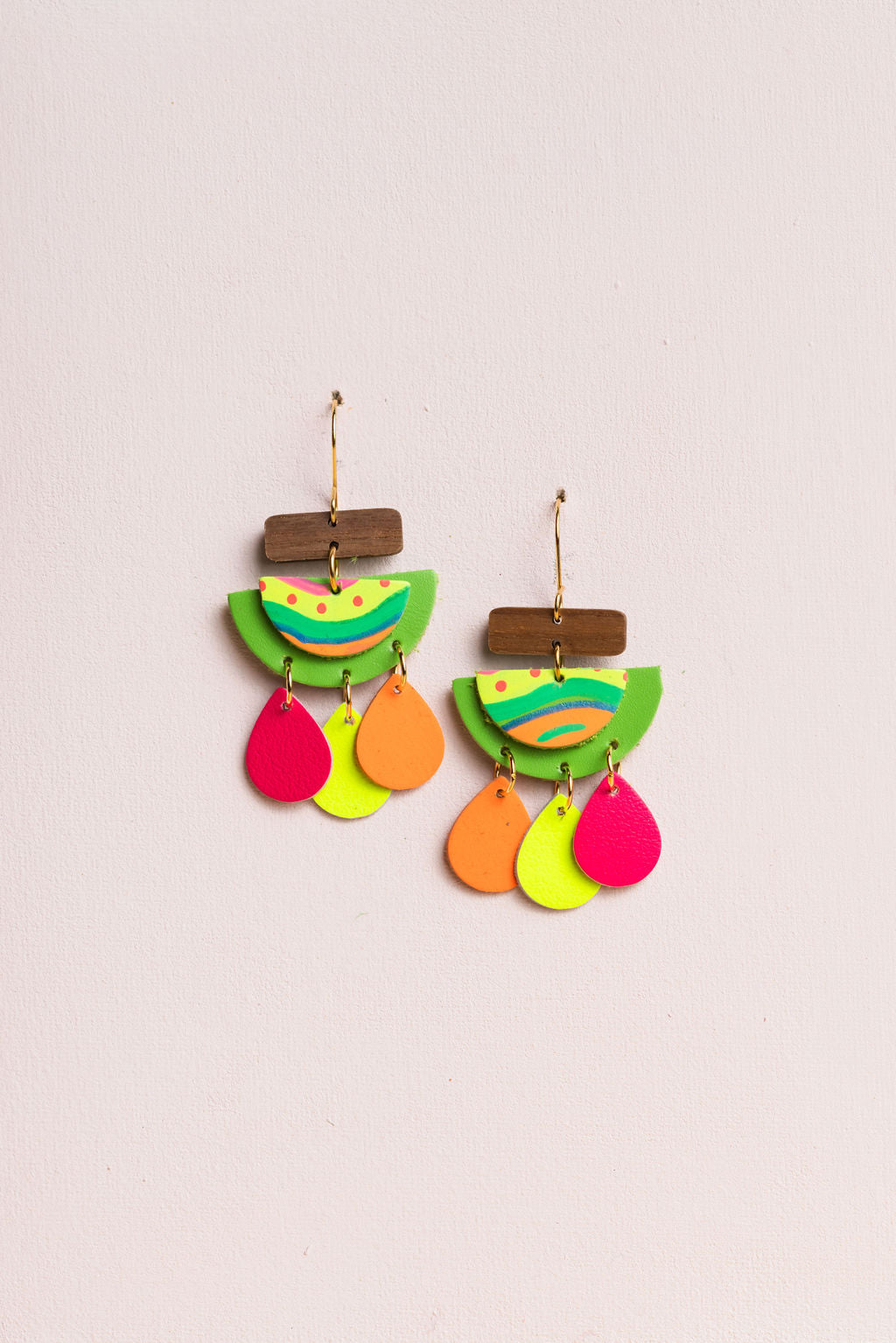 Green_Half_Moon_drops_leather_earrings