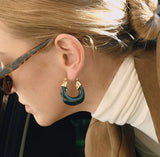 Ocean Luxe Resin Hoop Earrings
