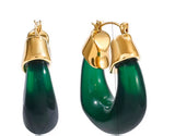 Ocean Luxe Resin Hoop Earrings
