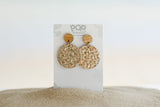 Hammered Gold Orbit Drop Earrings 35m