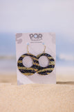Gold Tiger Sparkle Hoop Earrings