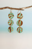 Jade Embossed infinity Drop Earrings