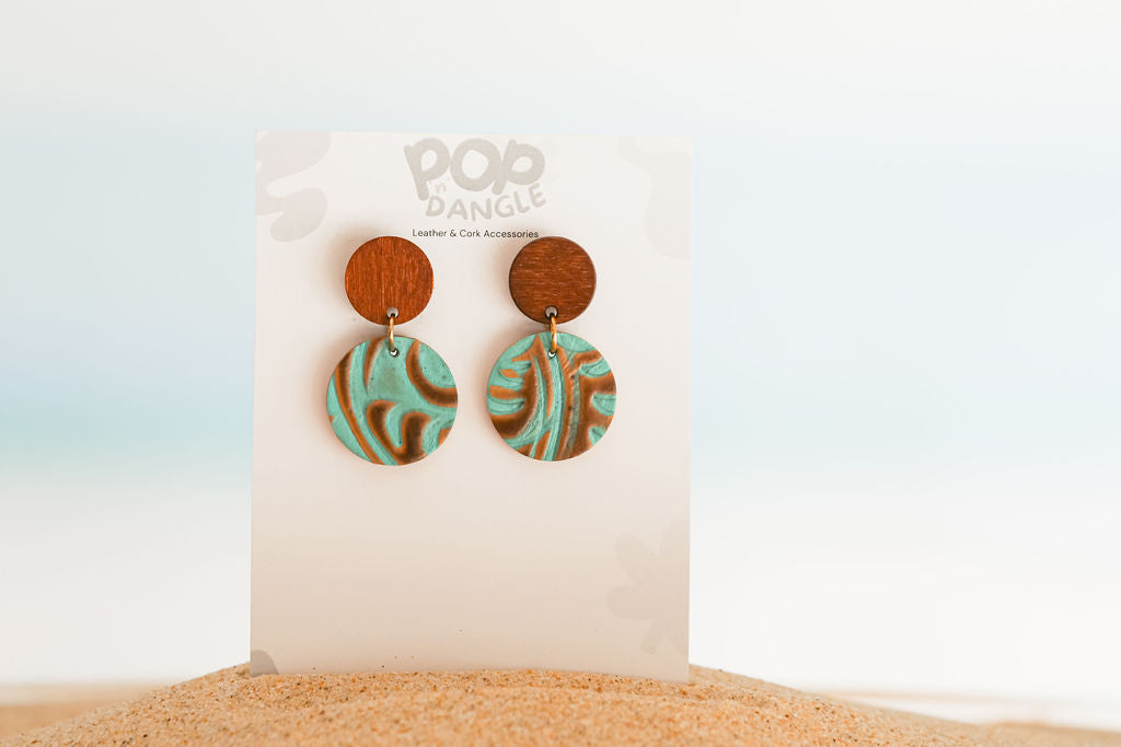 Jade Embossed Orbit Drop Earrings 20m
