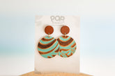 Jade Embossed Orbit Drop Earrings 35m
