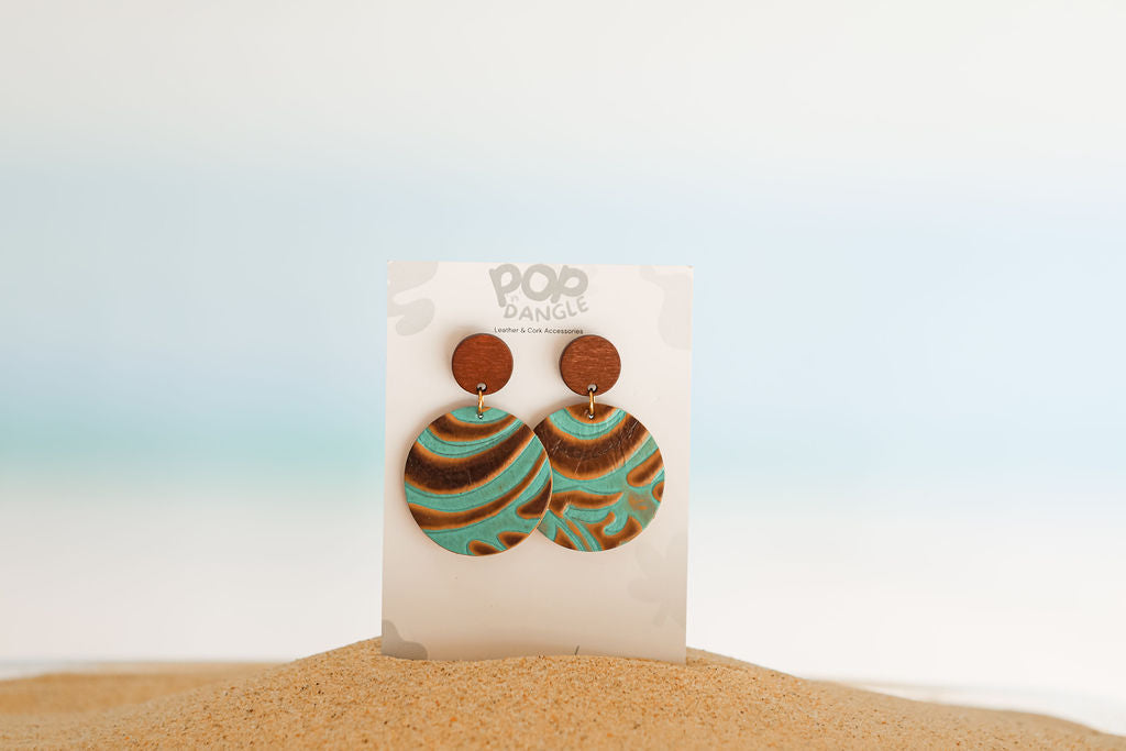 Jade Embossed Orbit Drop Earrings 30m