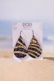 Gold Tiger Sparkle Teardrop Earrings
