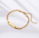 Mum N Bub Gold chain bracelet on a white background