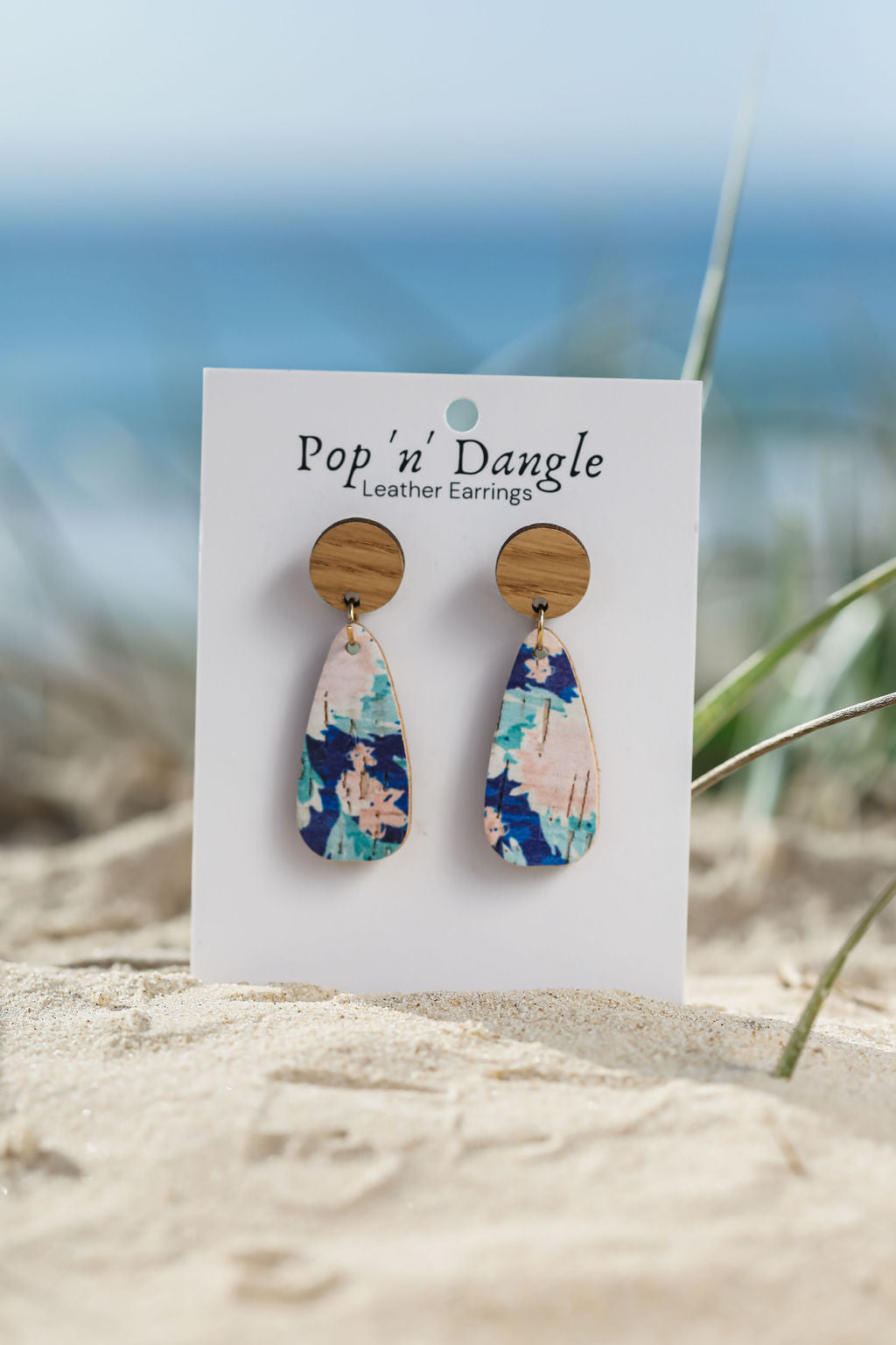 Navy Summer Luxe Drop Earrings