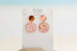 Pink Sparkle Orbit Drop Earrings 25m