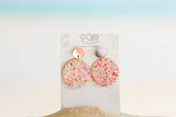 Pink Sparkle Orbit Drop Earrings 35m