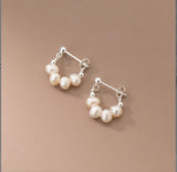 Pearl U Hoops – 18K Gold Plated Silver