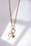 Sun, Moon & Pearl Charm Necklace