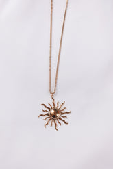 Sun Pendant Necklace – Waterproof, tarnish-resistant