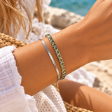 Olive Green Crystal Bracelet