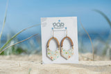 Timber Arch V Daisy Leather earrings