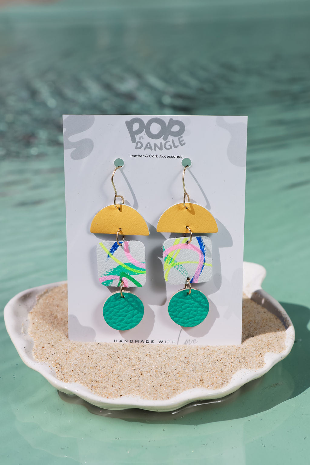 Yellow_Trinity_ArtDrops_Leather_Earrings