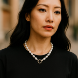 Freshwater Pearl Necklace Stainless Steel with toggle clasp