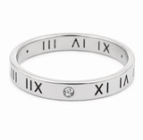 Roman Numeral Zircon Ring