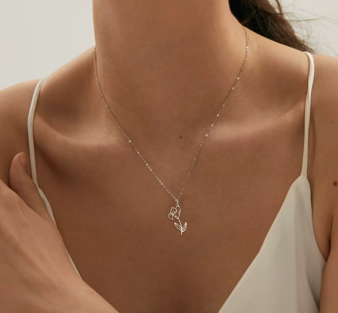Personalised Birth-flower Necklaces