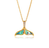 Pāua Shell Whale Tail Necklace