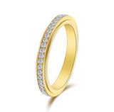 Slim CZ Spinner Anxiety Ring | Gold & Silver