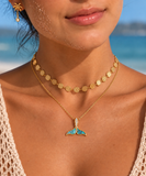 Pāua Shell Whale Tail Necklace