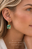 Whale Tail Ocean Drop Earrings
