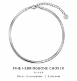 Fine Herringbone Chocker Gold & Silver