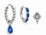 Ocean Blue Ear Stack – Set of 6 Earrings