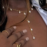Pearl Drop Y Necklace